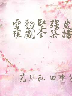 雪豹坚强岁月电视剧全集播放免费