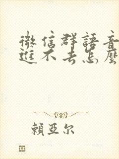 微信群语音通话进不去怎么办