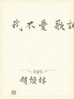 我不爱 歌词