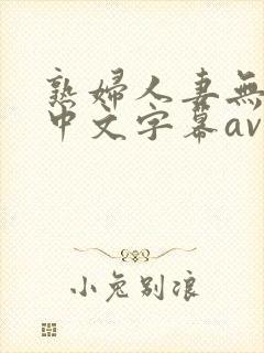 熟妇人妻无乱码中文字幕av