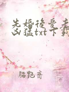 先婚后爱老公很凶猛txt下载