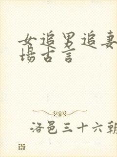 女追男追妻火葬场古言