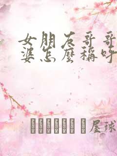 女朋友哥哥的老婆怎么称呼