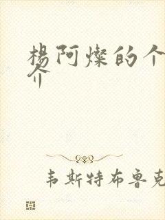 杨阿灿的个人简介