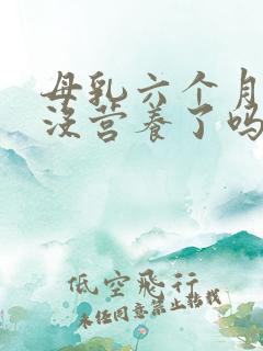 母乳六个月后就没营养了吗