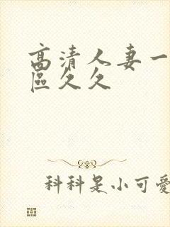 高清人妻一区二区久久