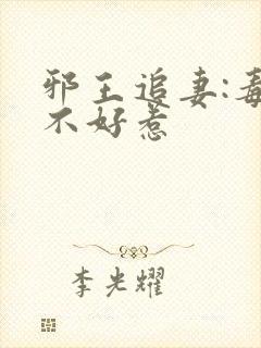 邪王追妻:毒妃不好惹