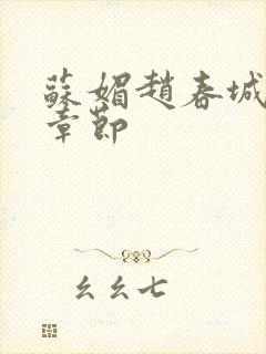 苏媚赵春城最新章节