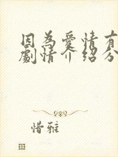 因为爱情有多美剧情介绍分集