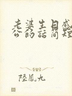 老婆生日感谢老公的话简短