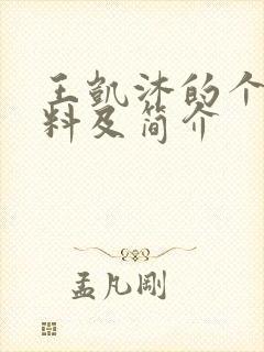 王凯沐的个人资料及简介