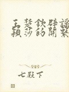 王楚钦辟谣和孙颖莎的关系