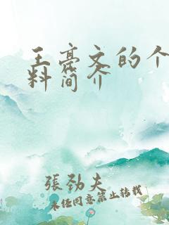 王亭文的个人资料简介