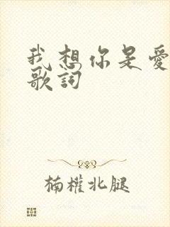我想你是爱我的歌词
