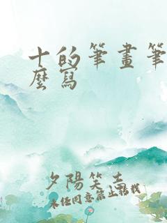 十的笔画笔顺怎么写