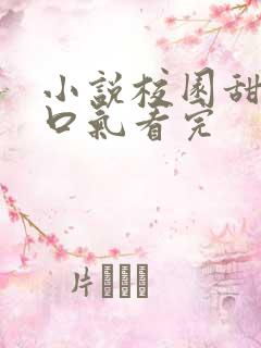 小说校园甜文一口气看完