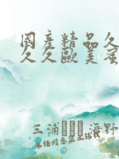 国产精品久久久久久欧美蜜月a