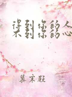 得到你的人却得不到你的心歌曲