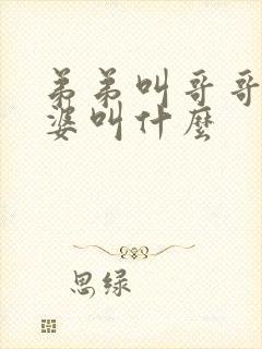 弟弟叫哥哥的老婆叫什么