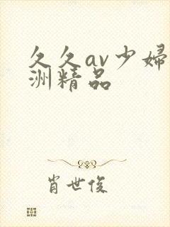 久久av少妇亚洲精品
