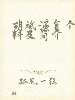 胡斌演员个人资料及简介