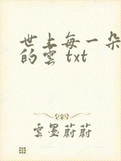 世上每一朵哀伤的云 txt