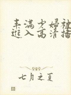 丰满少妇被猛烈进入高清播放