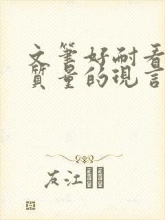 文笔好耐看的高质量的现言小说