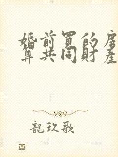 婚前买的房卖了算共同财产吗