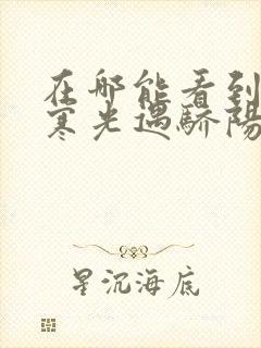 在哪能看到恰似寒光遇骄阳