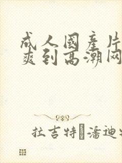 成人国产片女人爽到高潮网站