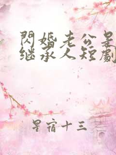 闪婚老公是豪门继承人短剧