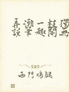 弄潮一枝独秀小说笔趣阁无弹窗