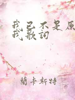 我已不是原来的我歌词