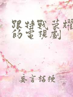 跟特战荣耀相似的电视剧