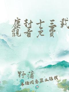 尘封十三载在线观看免费