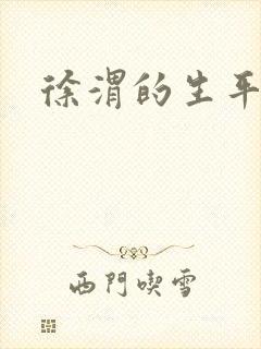 徐渭的生平简介