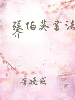 张伯英书法家简介