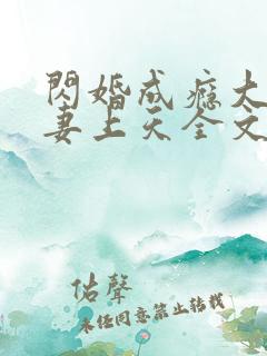 闪婚成瘾大佬宠妻上天全文免费阅读