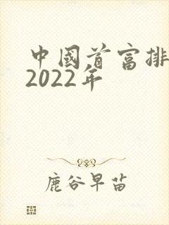 中国首富排行榜2022年