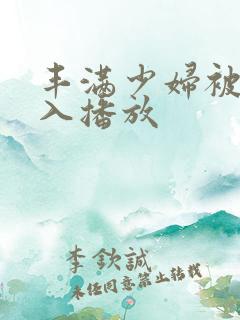 丰满少妇被猛进入播放