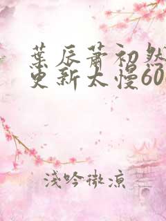 叶辰萧初然刚刚更新太慢600集