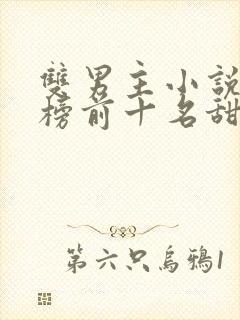 双男主小说排行榜前十名甜文