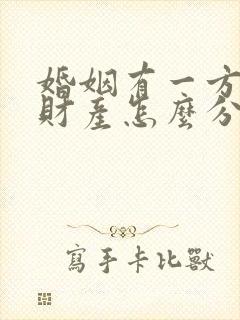 婚姻有一方出轨财产怎么分割