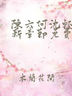 陈六何沈轻舞最新章节免费