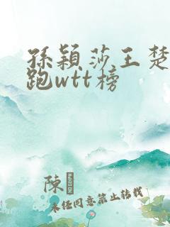 孙颖莎王楚钦领跑wtt榜