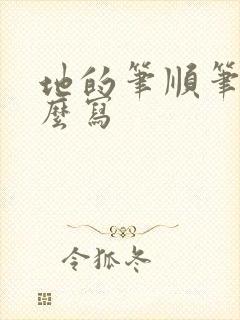 地的笔顺笔画怎么写