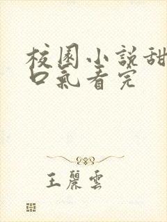 校园小说甜文一口气看完