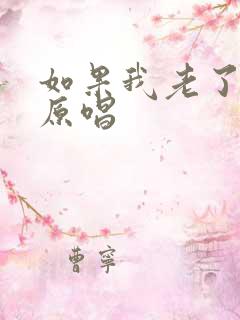 如果我老了歌曲原唱