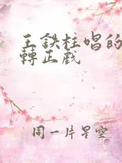 王铁柱唱的二人转正戏